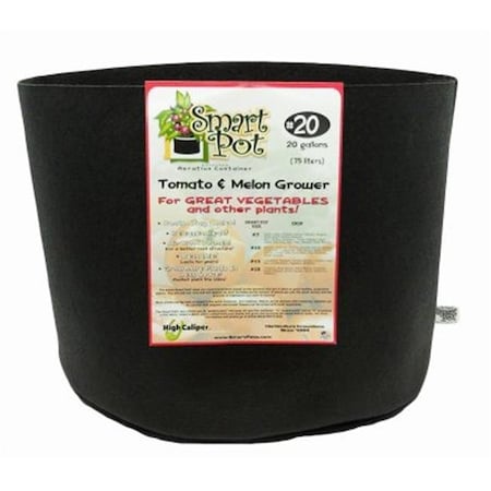 High Caliper Growing 183729 20 Gal Tomato Grower; Black